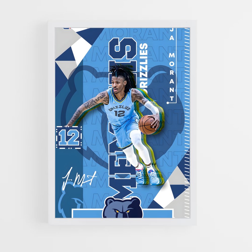 Poster Memphis grizzlies NBA – affiche Basketball (vue 3)